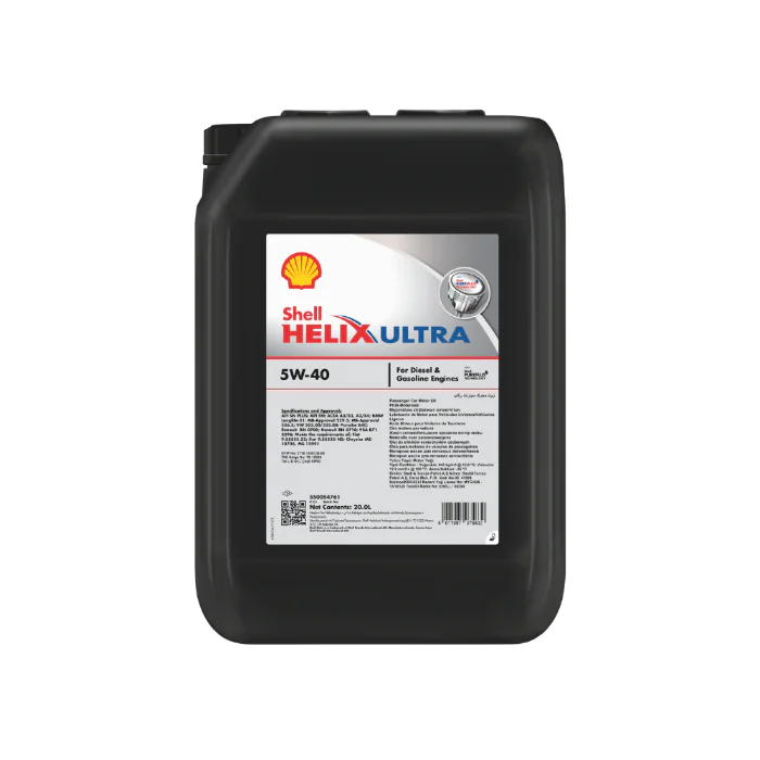 SHELL Helix Ultra 5W-40 – Fullsyntetisk Motorolje, 1 Stykk, SUN-627