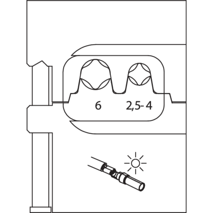 Gedore Modulinnsats for Multi Contact MC4, 1 Stykk, SGD-843