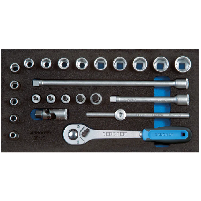 Gedore Blue Line, 1500 CT1-30, Check-Tool-innsats med sortiment, 1 sett, SGD-2308975