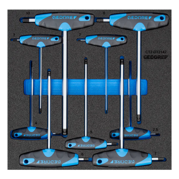 Gedore Blue Line, 1500 CT2-DT 2142, Check-Tool-innsats med sortiment, 1 sett, SGD-2309009