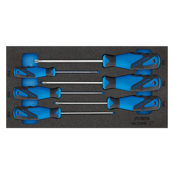 Gedore Blue Line, 1500 CT1-2163 TXB, 6-stk Check-Tool-innsats med sortiment, 1 sett, SGD-2309165