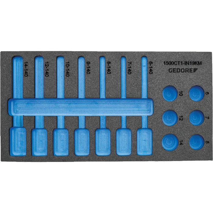 Gedore Blue Line, EI-1500 CT1-IN 19LKM, Empty Check-Tool Module, 1 sett, SGD-2957647