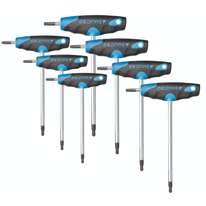 Gedore Blue Line, DT 2143 KTX-007, 7-stk sekskantet unbrakonøkkelsett, 1 sett, SGD-3037398