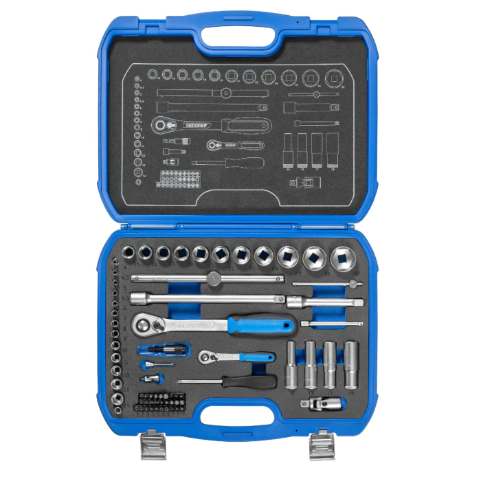 Gedore Blue Line, 19 BMC 20, pipenøkkelsett 1/4 tomme + 1/2 tomme, 1 sett, SGD-3108902