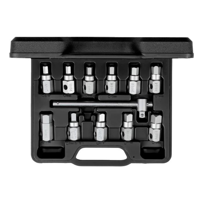 Gedore Red Line, R15553004, Oljeservicenøkkelsett T-håndtak 3/8 12 stk, 1 sett, SGD-3301544