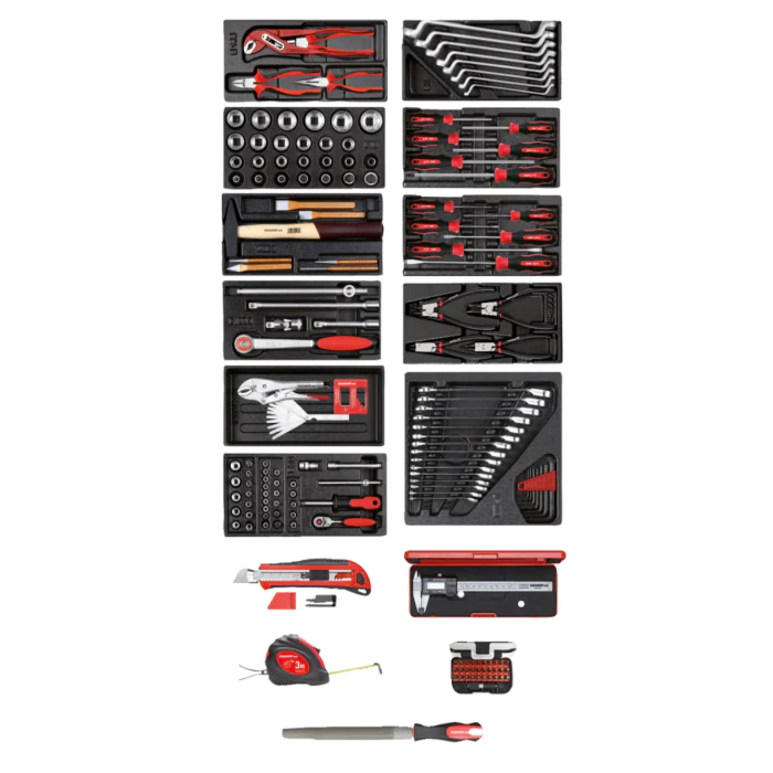 Gedore Red Line, R21010002, 166-stk verktøysett 11x CT-moduler + Var-verktøy, 1 sett, SGD-3301657