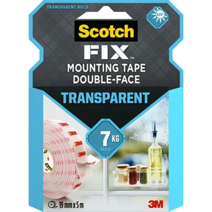 3M Scotch-Fix Tape – Usynlig, Sterk Holdbarhet (3M7100261814, 12 Eske)