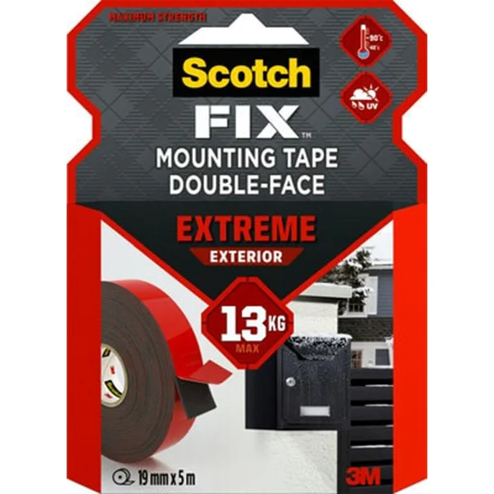 3M Scotch-Fix Extreme Mont. Tape – Sterk og Vannavstøtende (3M7100272807, 12 Eske)
