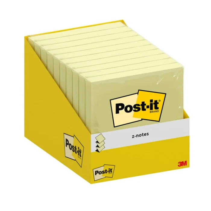 3M Post-it Z-Notes – Perfekt for raske notater (3MR330CYW10, 10 Eske)