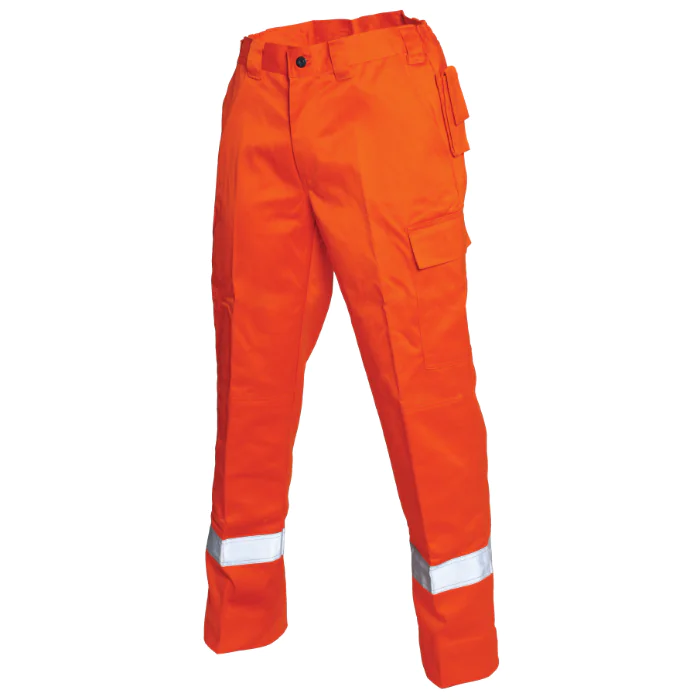 Bulldog Flammehemmende Refleksbukse - Oransje, Størrelser 46-64, SBD-5021