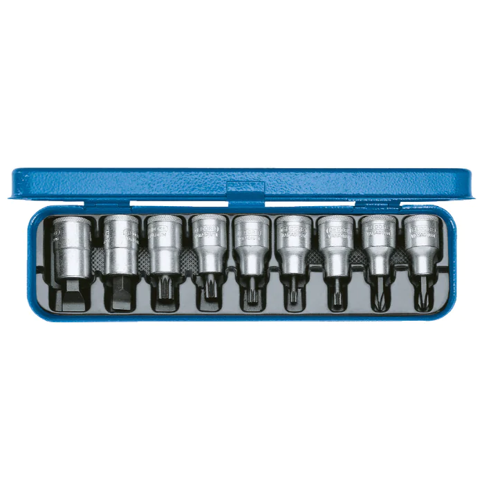 Gedore Blue Line, INX 19 PM, 9-stk IS-PH-XZN skrutrekkerbitssokkelsett, 1/2 tomme, 1 sett, SGD-6150050