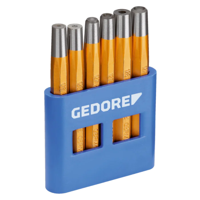 Gedore Blue Line, 125 B, 6-stk. sett med naglesettere og snabelstanser, 1 sett, SGD-8773600