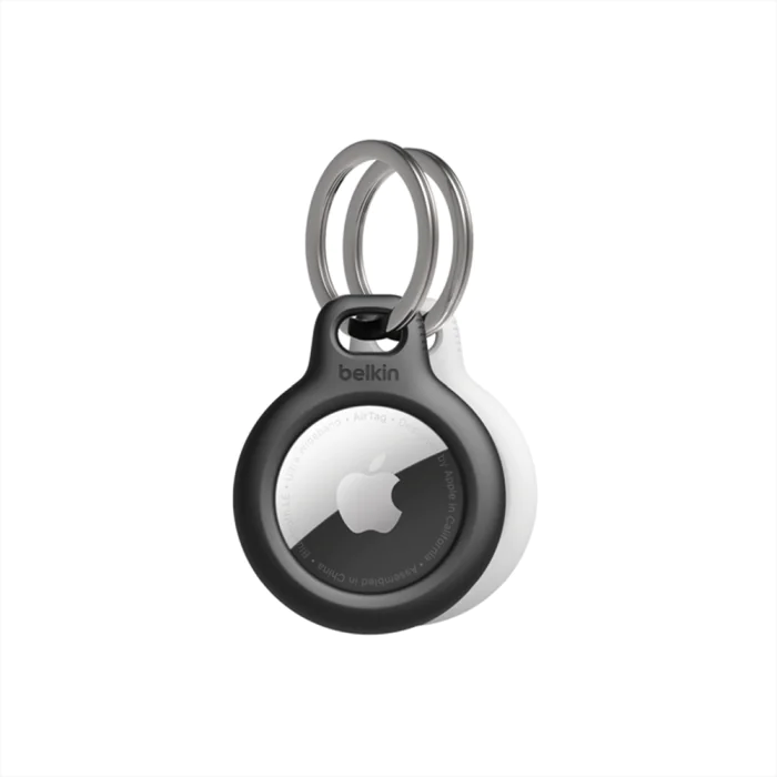 Belkin Sikker holder med nøkkelring for Airtag - Svart og hvit, SDC-1398