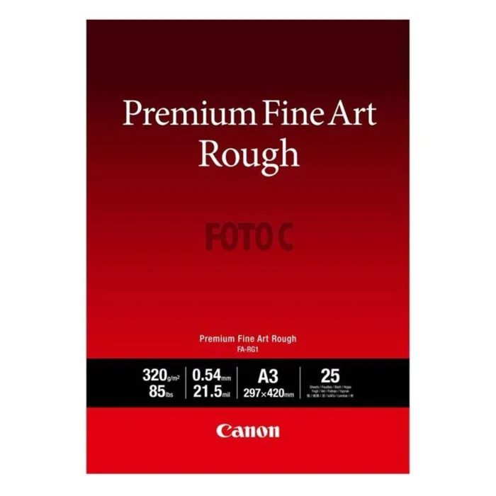 Canon FA-RG1 Premium Fine Art Grovt Papir, 25 Ark (Pakke med 3), SDC-622