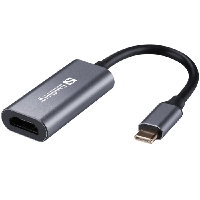Sandberg USB-C til DisplayPort og HDMI-kabel, 1 Stykk, SEN-629