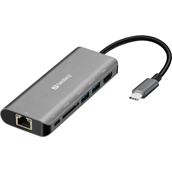 Sandberg USB-C Dockingstasjoner Samling, 1 Stykk, SEN-573
