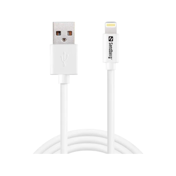 Sandberg USB til Lightning MFI-kabel 0,2-1m Svart/Hvit, 1 Stykk, SEN-617