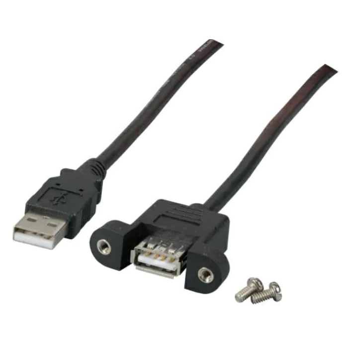 MicroConnect USB 2.0 forlengelseskabel med monteringskontakt, 0,5-3m, 1 Stykk, SEN-428