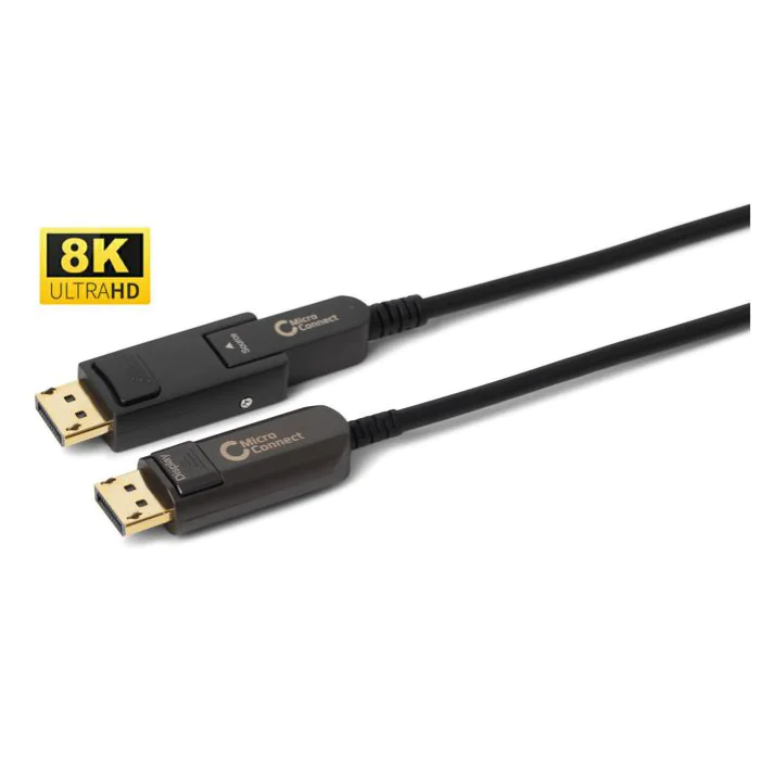MicroConnect Premium Optisk Fiber Mini DisplayPort 1.4 til DisplayPort-kabel (10m - 70m), 1 Stykk, SEN-120