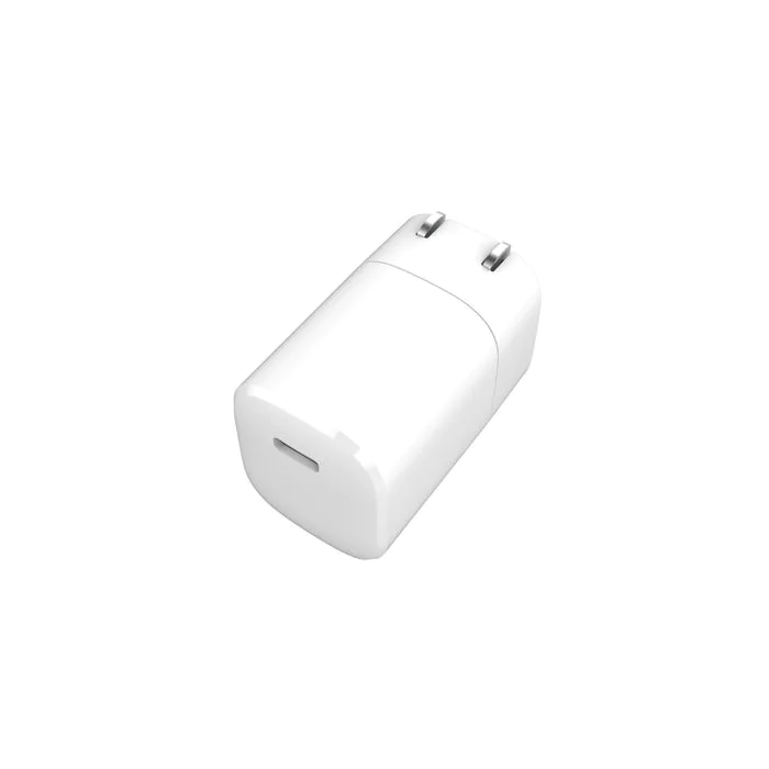 eSTUFF Hjemmelader 2xUSB & USB-C PD 20W, EU/UK/US Plugg - Hvit, 1 Stykk, SEN-049