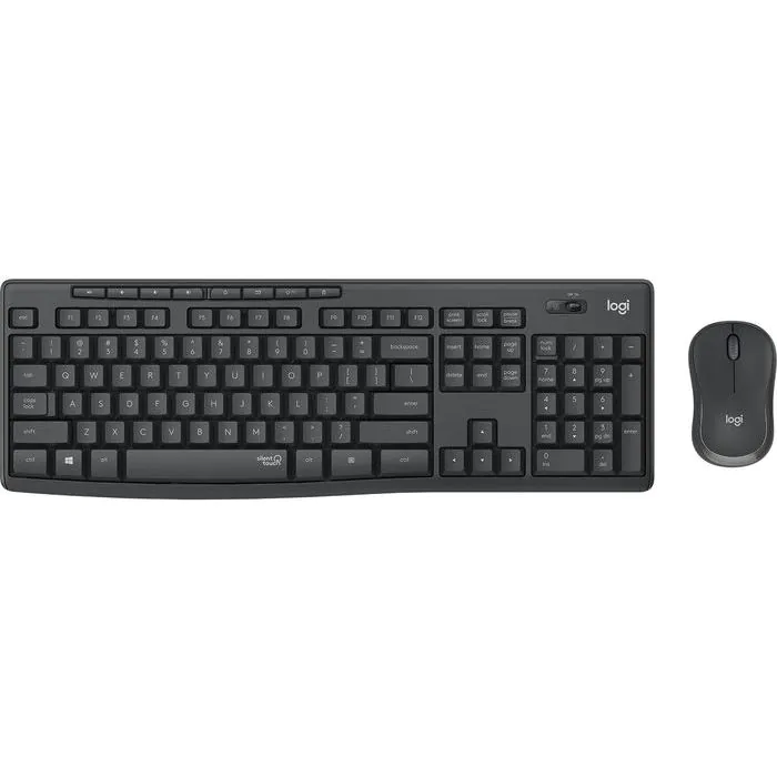 Logitech MK295 Silent Wireless Combo, White and Graphite, engelske og internasjonale varianter i Storbritannia, 1 Stykk, SEN-717