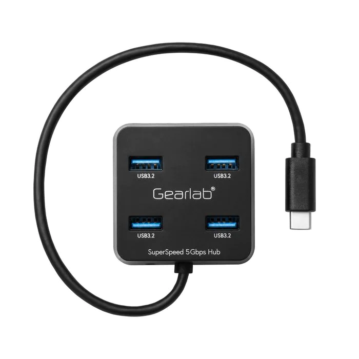 eSTUFF 4-porters USB 3.2 Hub (Gearlab-boks), 1 Stykk, SEN-001