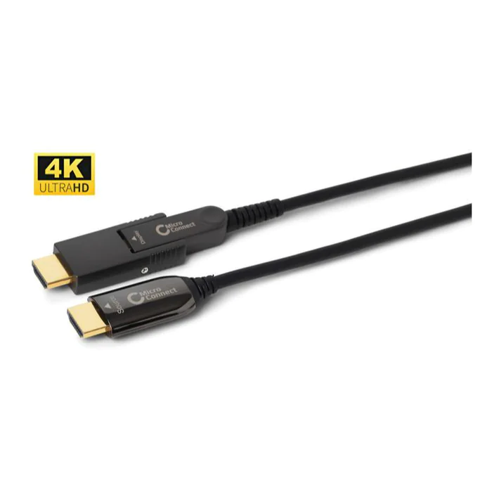 MicroConnect Premium Optisk Fiber HDMI Type A - Type D Kabel med HDMI Type A Adapter, 5-100m, 1 Stykk, SEN-245