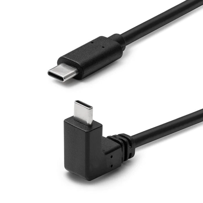 MicroConnect USB-C 3.2 Gen2 Kabel, Svart, 1-3m med Vinklet Kontakt, 1 Stykk, SEN-451
