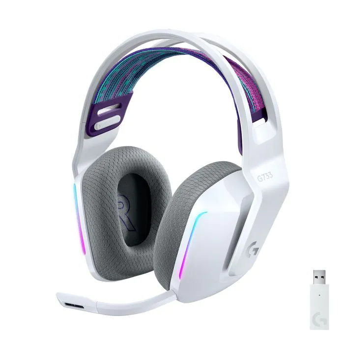 Logitech G733 LIGHTSPEED trådløst RGB-spillehodesett (flere farger), 1 Stykk, SEN-827