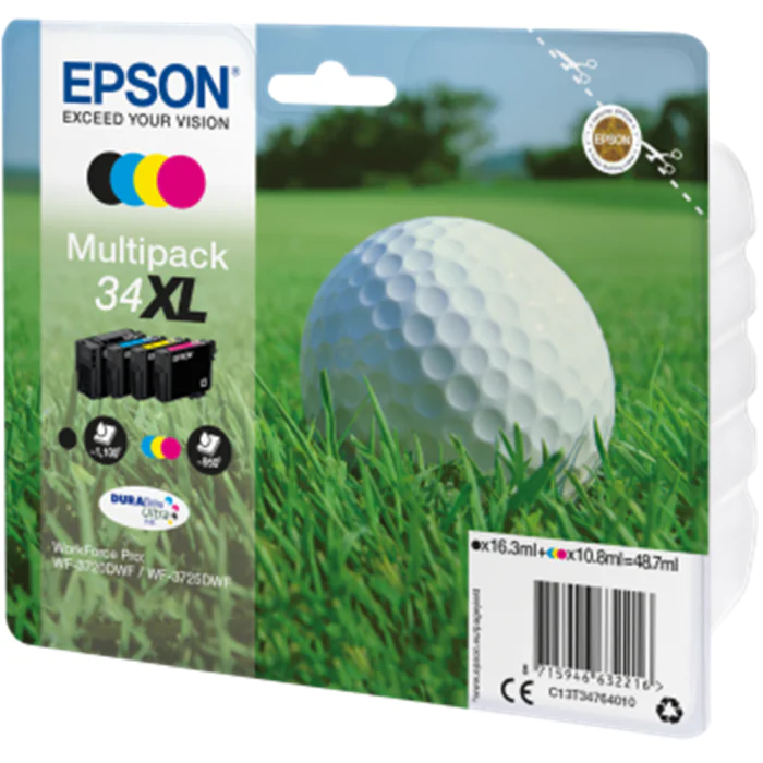 Epson XL blekkpatroner - Svart, Cyan, Magenta, Gul, SDC-1459