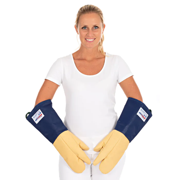 Franz Mensch Ovenglove Burnguard Finger Plus | spesialfibre, blå, 1 x 1 par, SFM-330204