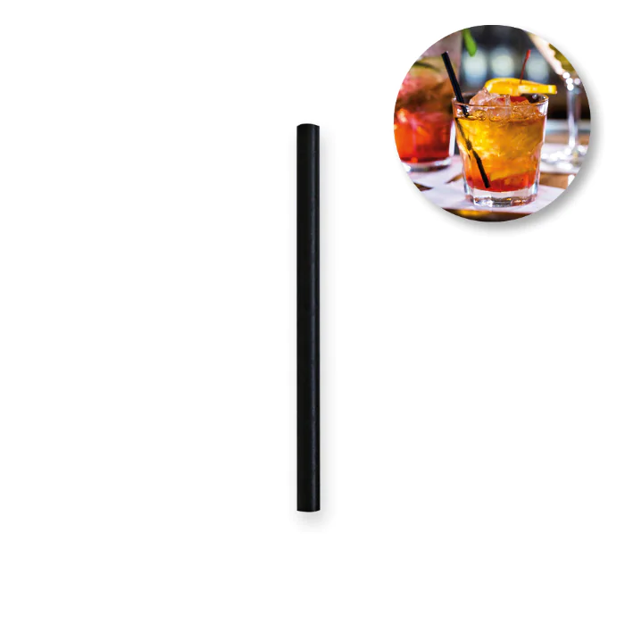 NATUREStar Økologiske papirsugerør Cocktail, ensfarget | FSC-mix, sort, 34 x 100 Stykk, SFM-421300