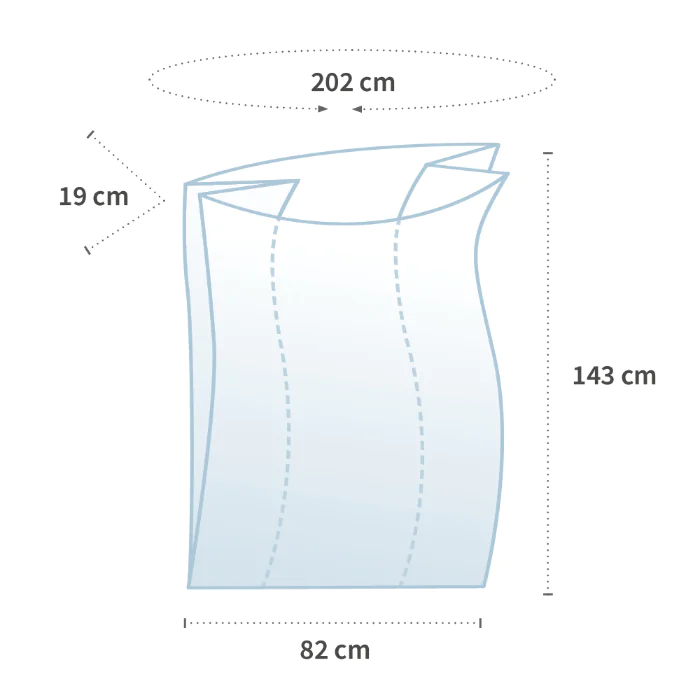 Hygostar Store volum avfallsposer | LDPE, blå, 1 x 210 Stykk, SFM-52236