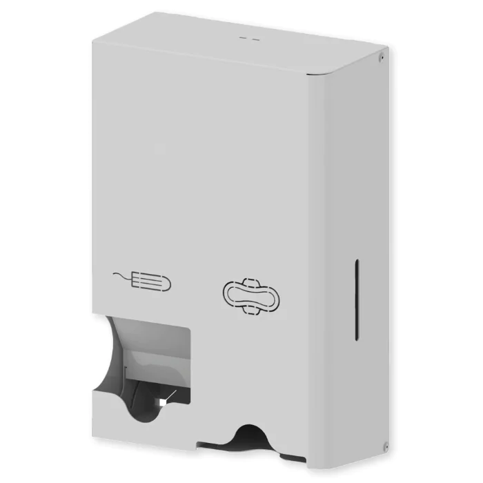 Hygoclean Tampon- og paddispenser Kompakt | rustfritt stål med hvitt belegg, hvit, 1 x 1 Stykk, SFM-88916