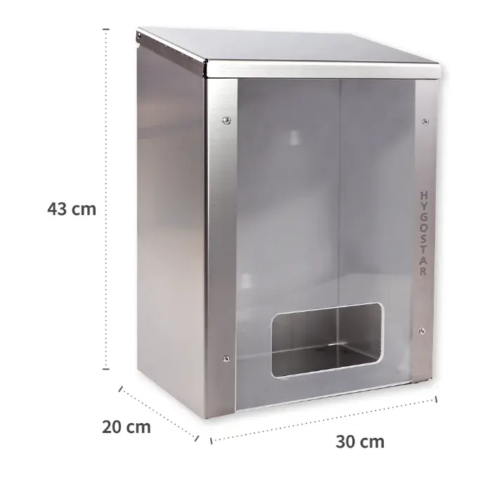 Hygostar Multidispenser for capser, overermer og overtrekkssko | rustfritt stål, sølv, 1 x 1 Stykk, SFM-88939