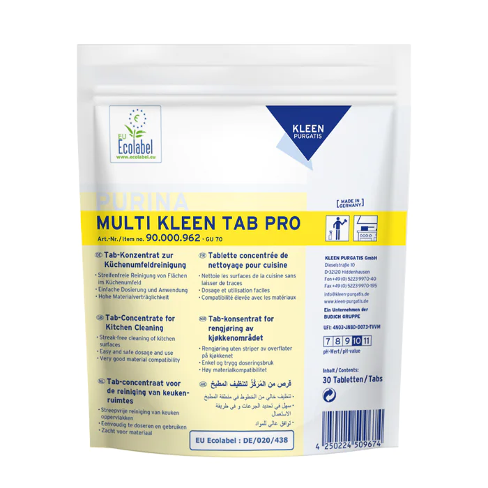 Kleen Purgatis Purina Multi Kleen Tab Pro, kjøkkenrensefliker, 16 x 30 Stykk, SFM-0789P