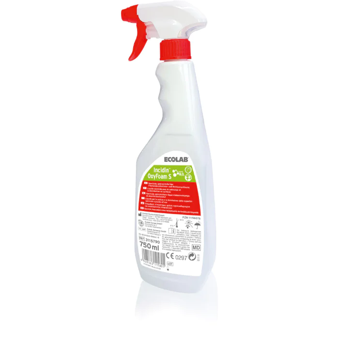 Ecolab Incidin Oxyfoam S, overflatedesinfeksjon og rengjøringsløsning, 6 x 1 flaske, SFM-0628P