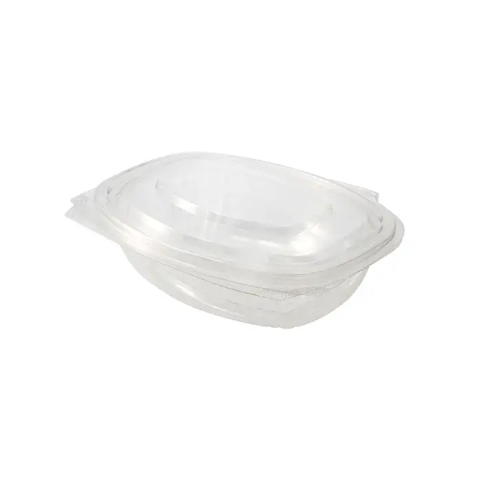 Green Box rektangulær rPET 375 ml finmatbeholder, klar, 300 stykker, SGB-DFC06075