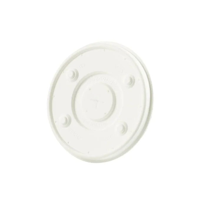 Green Box papp-flat 9 cm lokk med halmhull, hvit, 1000 stykker, SGB-DHD04500