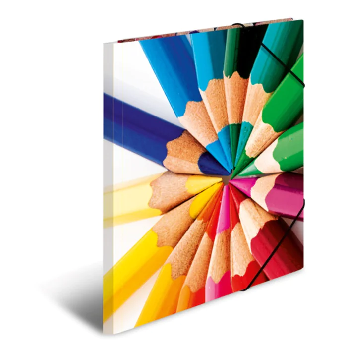 HERMA Strikkmappe A4 Fargeblyanter – Høy Kvalitet, Fine Motiver (HER19224, 3 Eske)