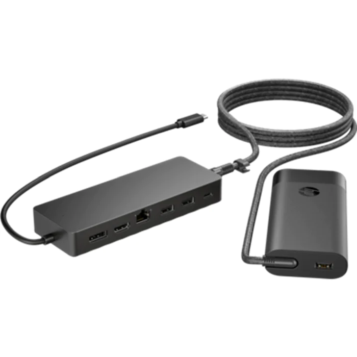 HP Universal USB-C Hub – Allsidig Tilkobling, Dobbelt 4K (HP9H0H9AA, 1 Eske)