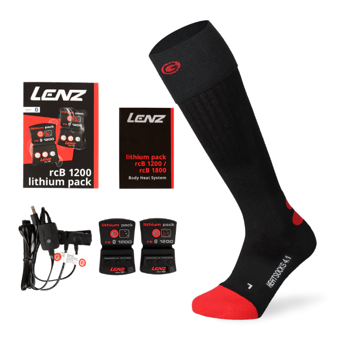 Lenz Heat Sock 4.1 – Varmende Merinoull (Dame/Herrer, Black, Størrelser 35-47), 1 Par, SBG-1002448
