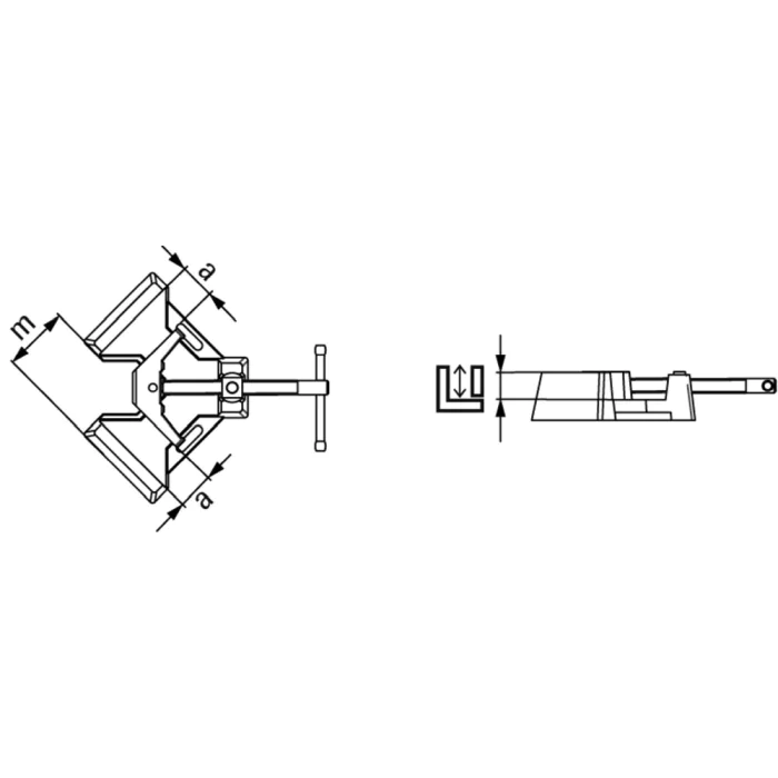 Bessey Metallwinkelspanner – Automatisk Justering, 1 Eske, SBY-034