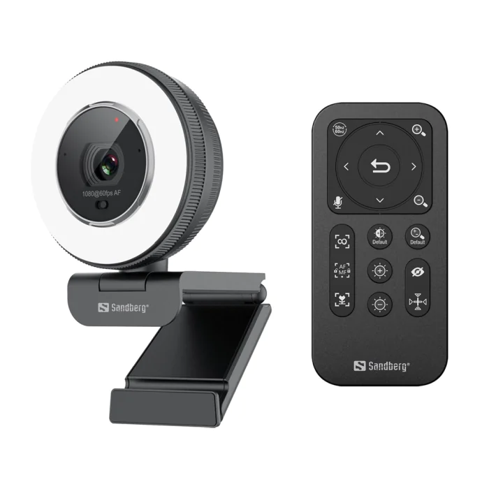 Sandberg Streamer USB Webcam Pro Elite – Full HD 1080P, Autofokus (SDG134-39, 1 Eske)