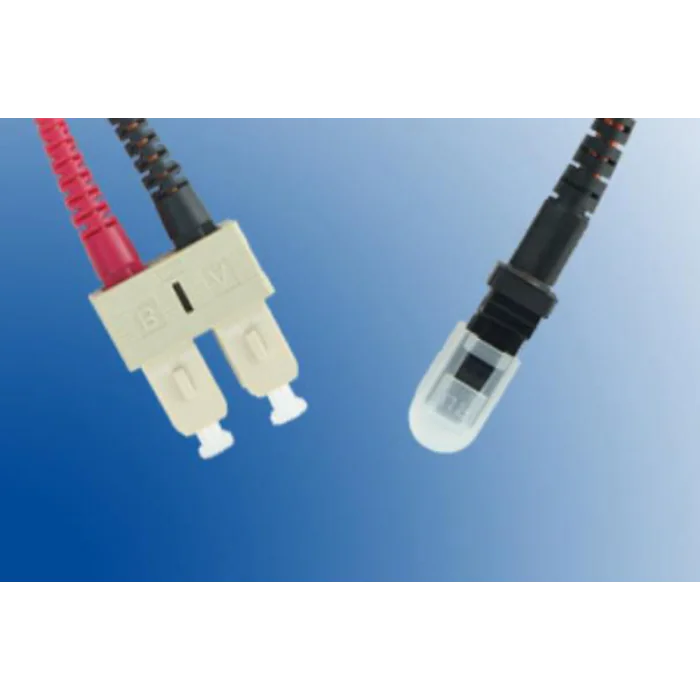 MicroConnect optisk fiberkabel, MTRJ-SC, multimodus, dupleks, OM4 (Erica Violet), 0,5m, 1 Stykk, SEN-FIB322005-4