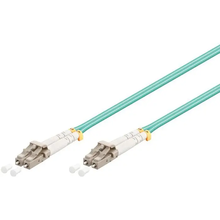 MicroConnect Optisk FLAT Fiberkabel, LC-LC, Multimode, Duplex, OM3 (Aqua Blå) 10m, 1 Stykk, SEN-FIB442010-FLAT