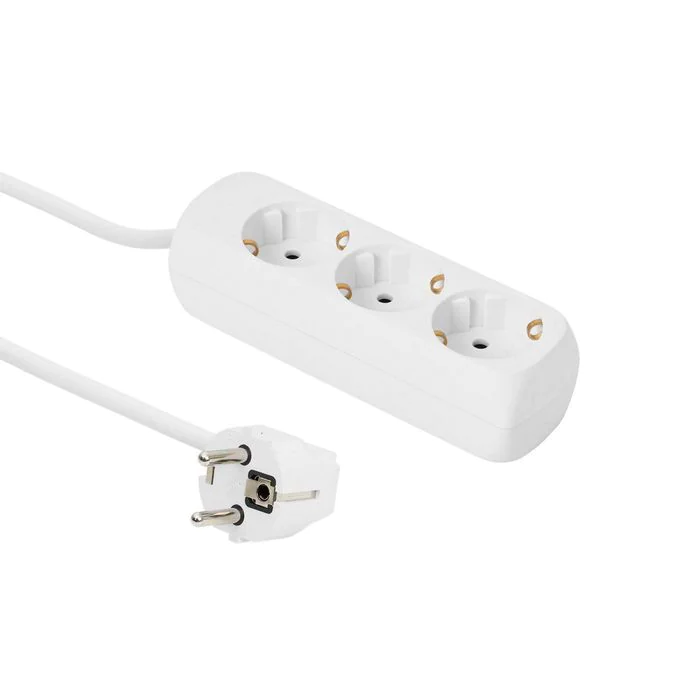 MicroConnect 3-veis Schuko strømuttak, 1,8m, 1 Stykk, SEN-GRU003W