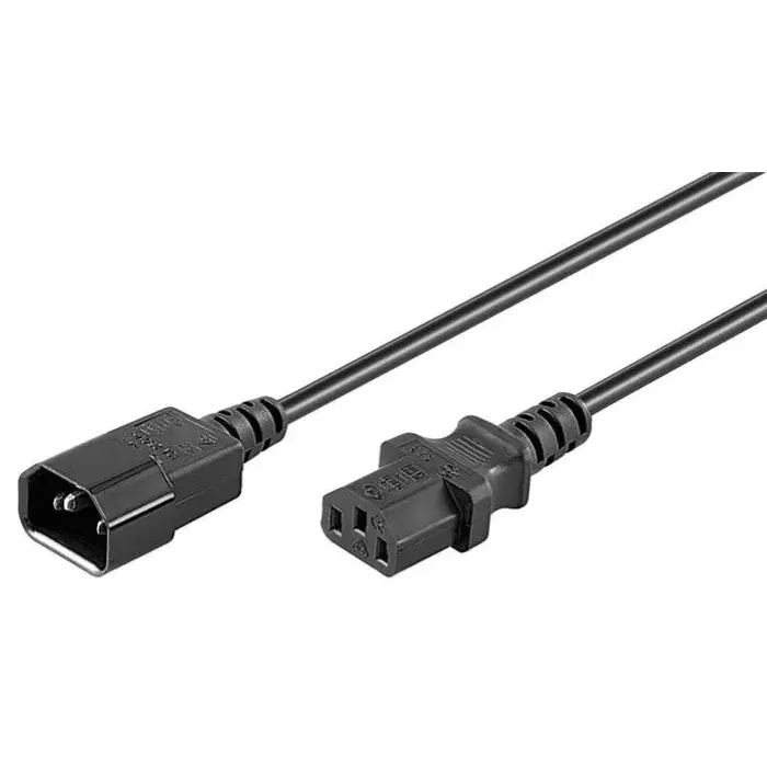 MicroConnect forlengelseskabel C14 - C13, 1,5m, 1 Stykk, SEN-PE040615