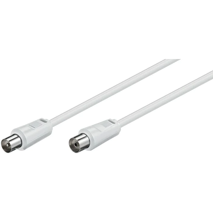 MicroConnect koaksial, M-F, 0,5m, hvit, 75 Ohm, 1 Stykk, SEN-W125877871