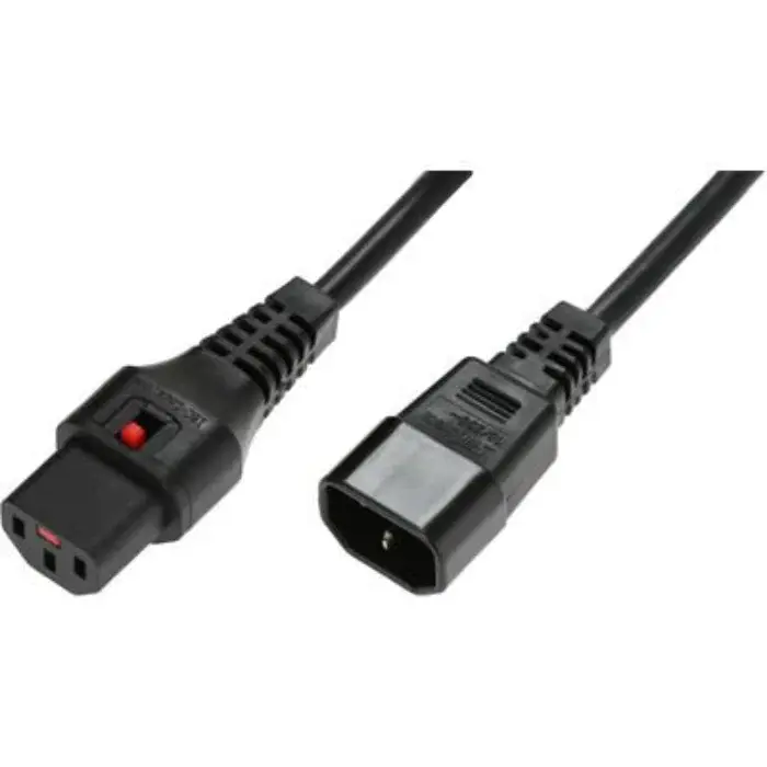 MicroConnect forlengelseskabel C13 IEC Lock til hann C14, 4m, svart, 1 Stykk, SEN-W127247548